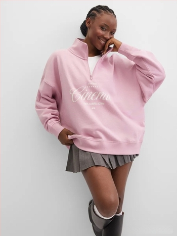 Ženski oversize duksa s zipom i reverom, američki SPORTSki stil, udoban i laskav kroj