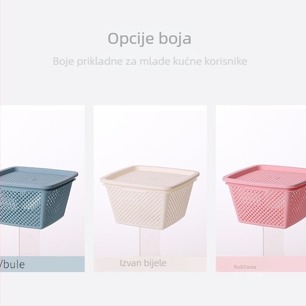 Plastična košara za skladištenje s prozračnim dizajnom, odvodna košara za kuhinju za pranje, košara za hamster, višenamjensko skladištenje.