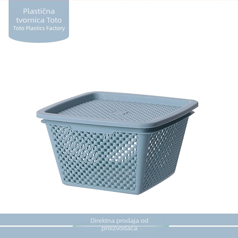 Plastična košara za skladištenje s prozračnim dizajnom, odvodna košara za kuhinju za pranje, košara za hamster, višenamjensko skladištenje.