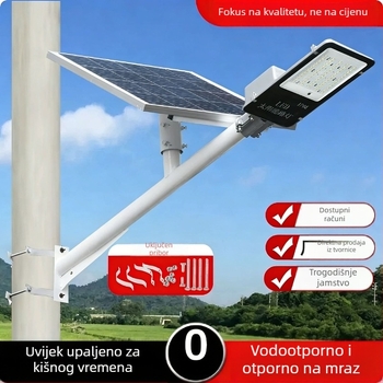 Solarna ulična svjetiljka za obnovu starih lampi, vanjska vodootporna LED vrtna rasvjeta, montirana na rame na stupu, zidni nosač 1 m