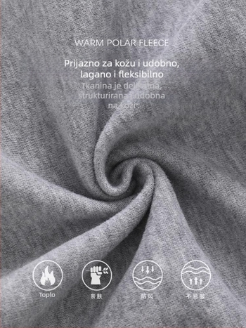 Siva ženska dukserica jakna za jesen/zimu, kratka duljina, s normalnim ramenima, za sitnu figuru, opuštenog kroja, bez kapuljače