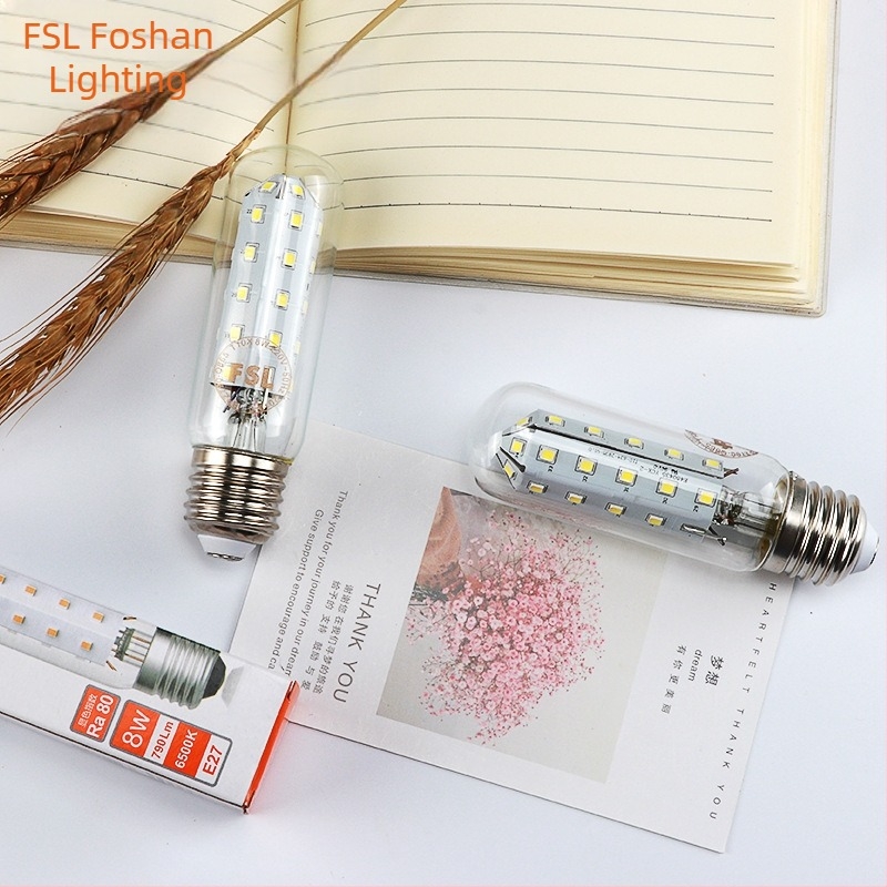 Foshan Lighting iznimno jasna LED žarulja, energetski štedljiva stolna lampica, E27/E14 navoj, bijela cilindrična kukuruzna lampica