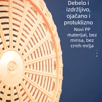 Plastična košara za pohranu s poklopcem, u makaron bojama, kuhinjska košara za voće i povrće, košara za odvodnju