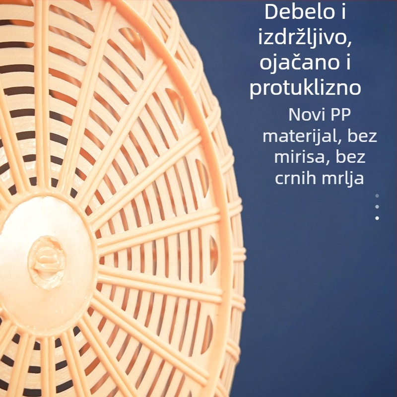 Plastična košara za pohranu s poklopcem, u makaron bojama, kuhinjska košara za voće i povrće, košara za odvodnju