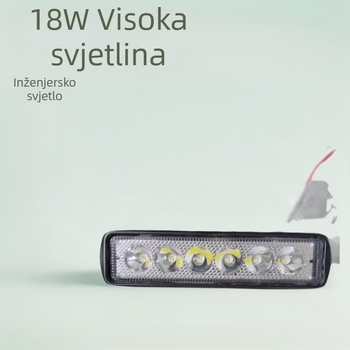 LED radna svjetiljka za automobil 18W, plastično kućište, ravna šipka, off-road dnevno osvjetljenje