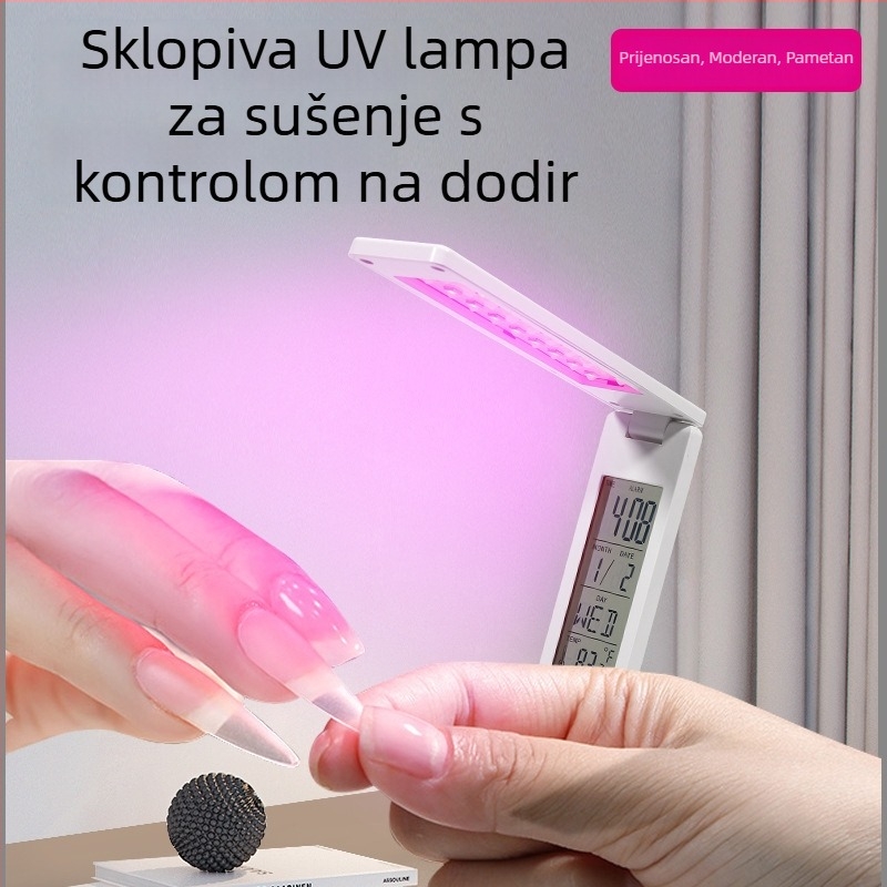 Sklopiva UV LED stolna lampa s zaštitom očiju i punjenjem za ured i učenje, lampa za nokte