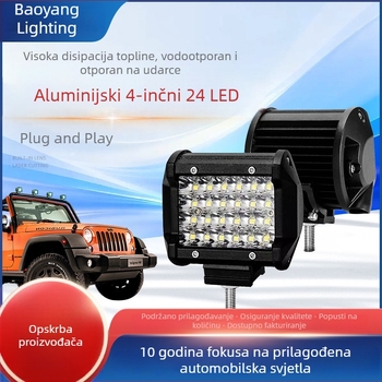 LED radna svjetiljka, 4 inča, 4 reda, 72W, za terenska vozila