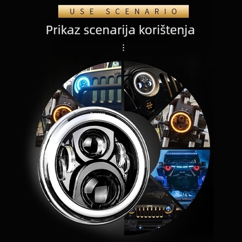 7-inčni Wrangler okrugli LED far za off-road, kompatibilan s Wrangler SUV ili pickup
