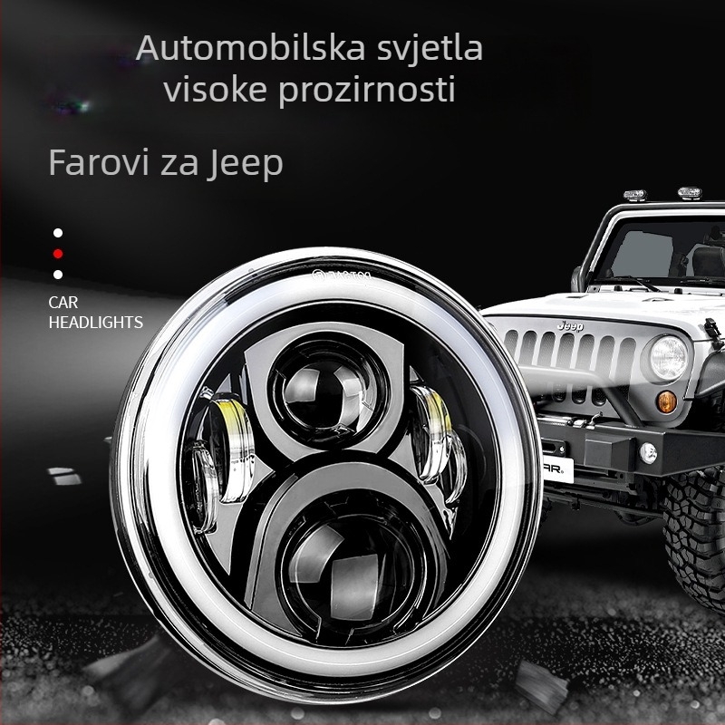 7-inčni Wrangler okrugli LED far za off-road, kompatibilan s Wrangler SUV ili pickup