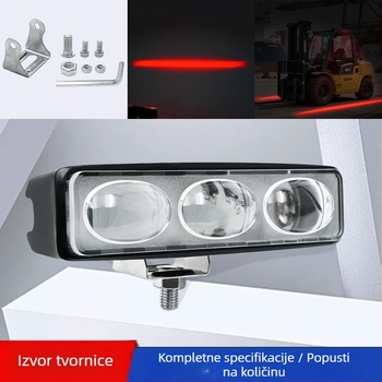 3-LED ultrajarko LED svjetlo za viljuškar, linearni tip, signaliziranje sigurnosne zone, crveno i plavo svjetlo