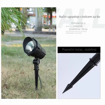 LED vanjski vodootporni COB reflektor za drvo, 220V, 30W, dvorišni krajolik, zidno svjetlo