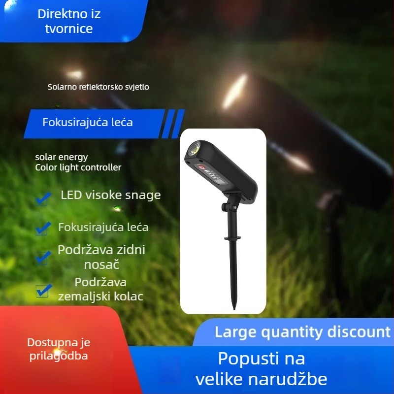 Solarnim LED reflektorima za vanjske travnjake, dvorišta i krajobrazno osvjetljenje