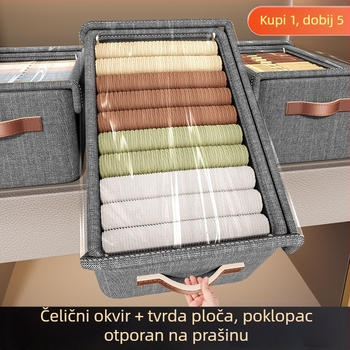 Kutija za pohranu odjeće s poklopcem, velika zapremina, sklopiva