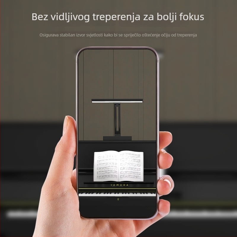 Profesionalna visokokvalitetna LED stolna lampa za klavir sa zaštitom očiju, visoka reprodukcija boja, podešeni kut, namijenjena za vježbanje na klaviru, ultra jasna