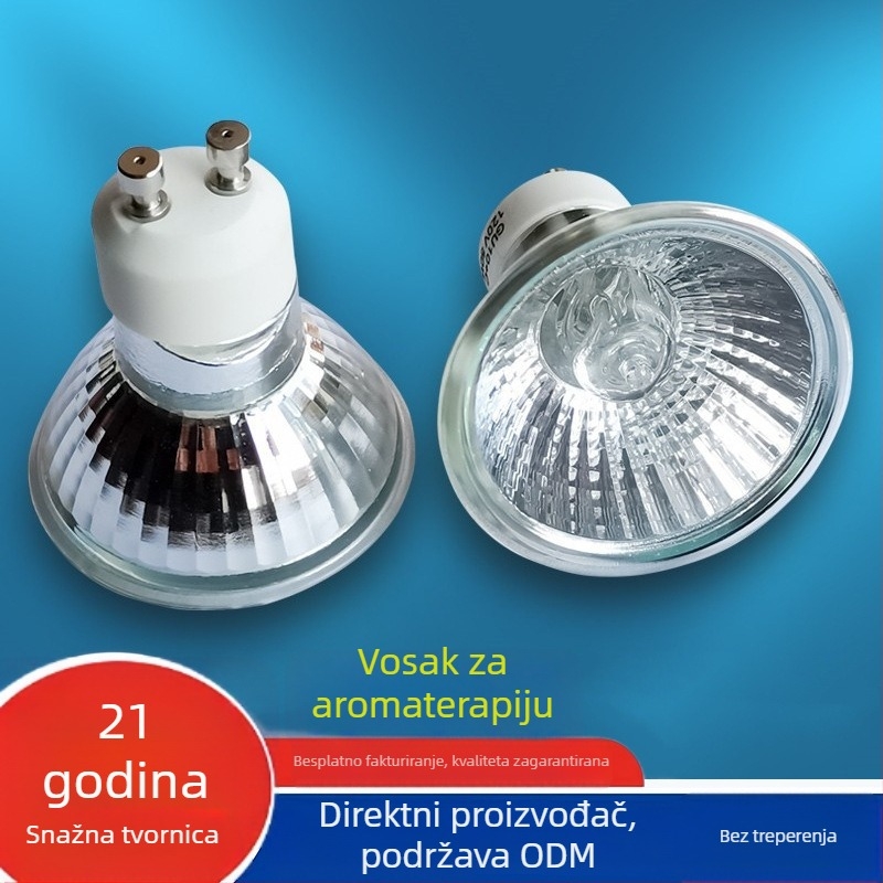 GU10 halogenska svjetiljka za grijanje eteričnih ulja i aromaterapiju, svjetlo za topljenje voska, učinak plamena, 35W