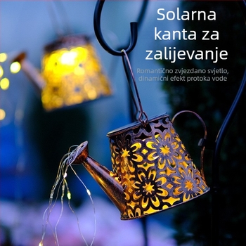 Lampa od kovanog željeza za vrt sa solarnim napajanjem, dekorativna rasvjeta za travnjak s oblikom cvijeta