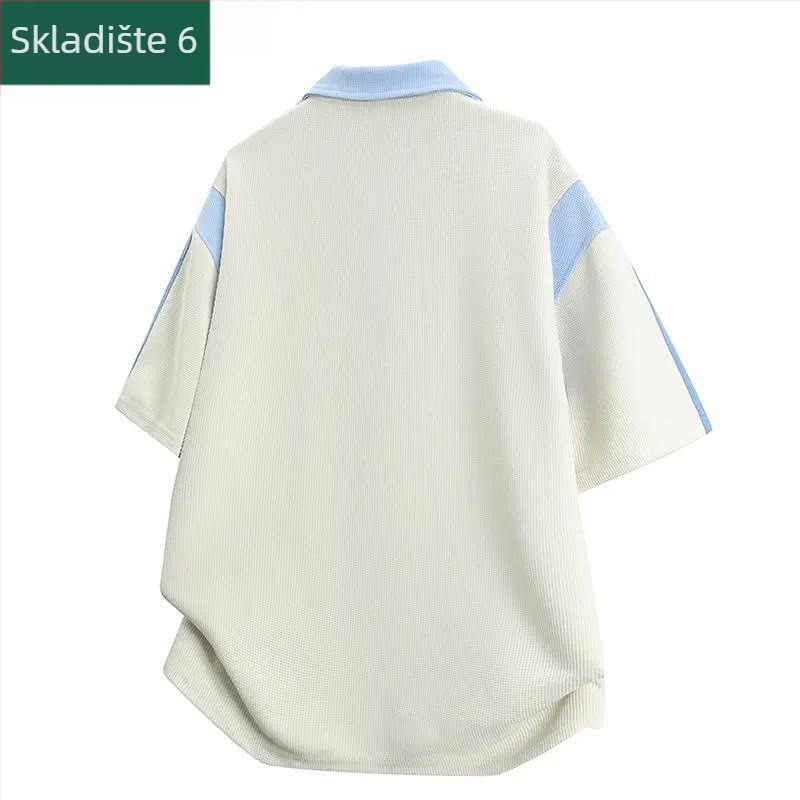 Ljetna polo majica u japanskom stilu, kratki rukavi, slobodan kroj, casual za muškarce i žene