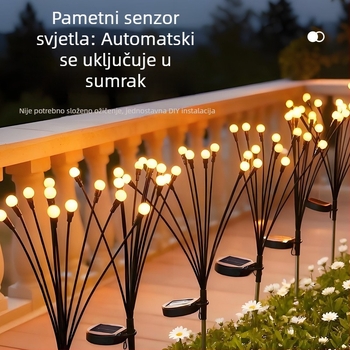 Solarne vanjske lampe s motivom svjetlucavih točkica za vrt i dvorište, vodootporne lampe za travnjak