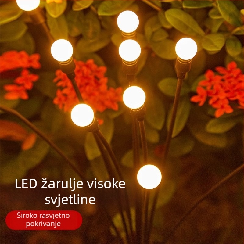 Solarne vanjske lampe s motivom svjetlucavih točkica za vrt i dvorište, vodootporne lampe za travnjak