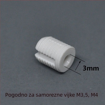 M3 kućni šarniri s ugrađenim nylonnim granulama, M4 samorezni vijci