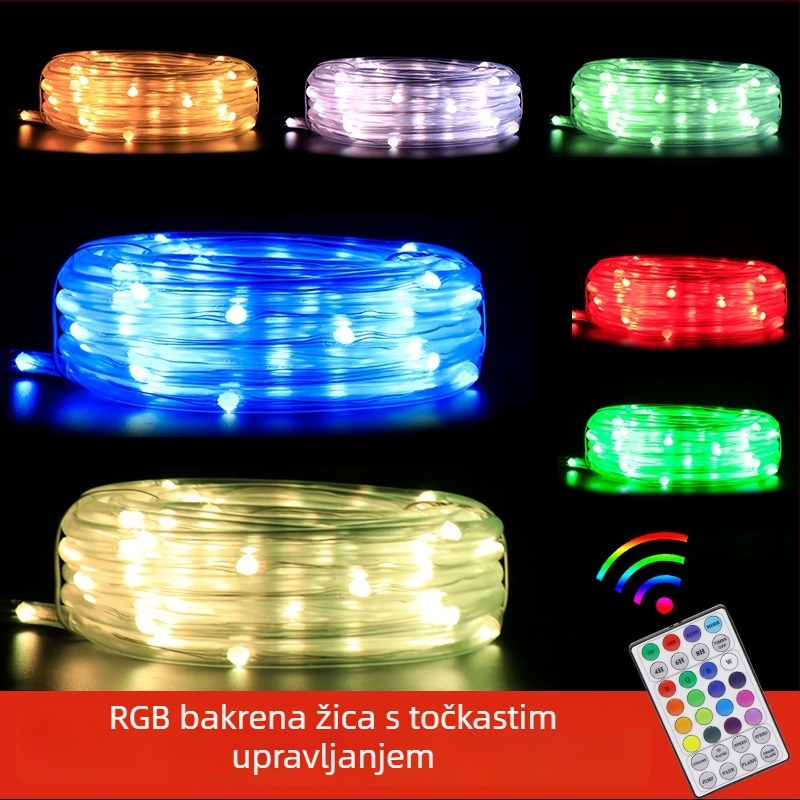 RGB šarene LED cijevi svjetla s kontrolom točaka za božićnu dekoraciju vrta