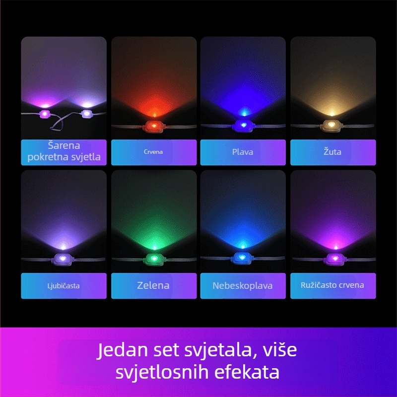 Bluetooth RGB LED niz lampica za krovni rub i dvorište — ambijentalno osvjetljenje s promjenjivim bojama