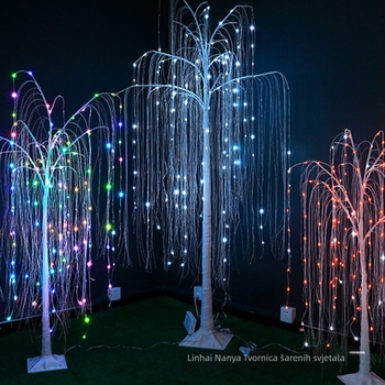 RGB LED stablo od bakrenog žice, daljinsko upravljanje — dekorativno svjetlo za unutarnju i vanjsku upotrebu, promjena boja, prilagodljivo
