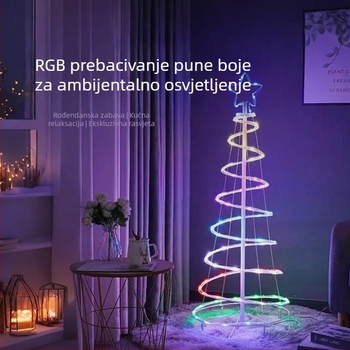 Špiralno atmosfersko svjetlo za unutarnju i vanjsku upotrebu, ukrasno osvjetljenje za festivale na otvorenom, vrtno svjetlo, IP44 vodootporno.