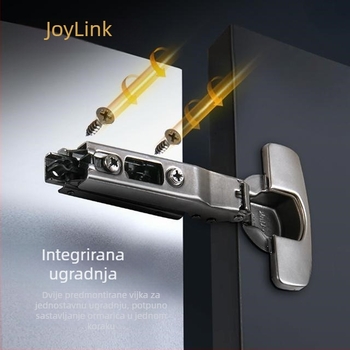 Joylink šarka za garderobu s hidrauličnim amortizerom, dvostupan rad, univerzalno za drvena vrata
