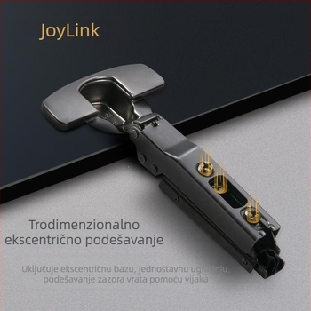 Joylink šarka za garderobu s hidrauličnim amortizerom, dvostupan rad, univerzalno za drvena vrata