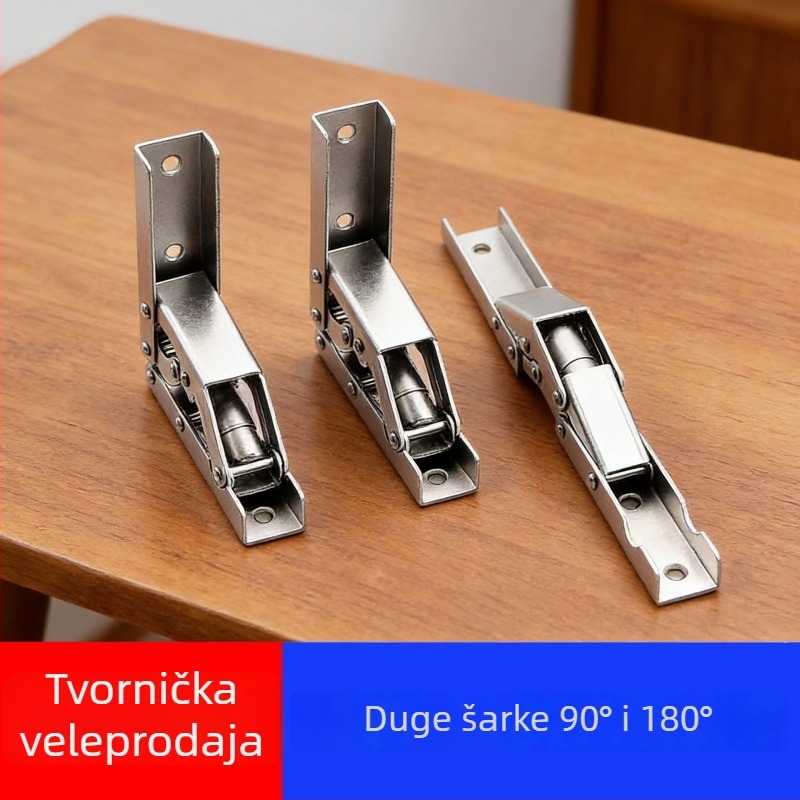 Panta bez bušenja – duga šarka za stol s 90° savijanjem i 180° podrškom ploče – šarka vrata ormarića