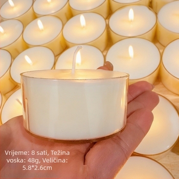 50 g tealight svijeća, 8-satno paljenje, sojin vosak, aromaterapijska svijeća, dar za rođendan