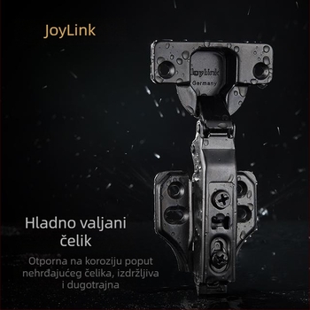 Joylink Lijevi Susjed Alpha 35 mm Debeli Panel Vrata, Odvojivi, Panta Bez Kutnog Ugao, Titan Gunmetal Boja, Hladno Valjana Čelik