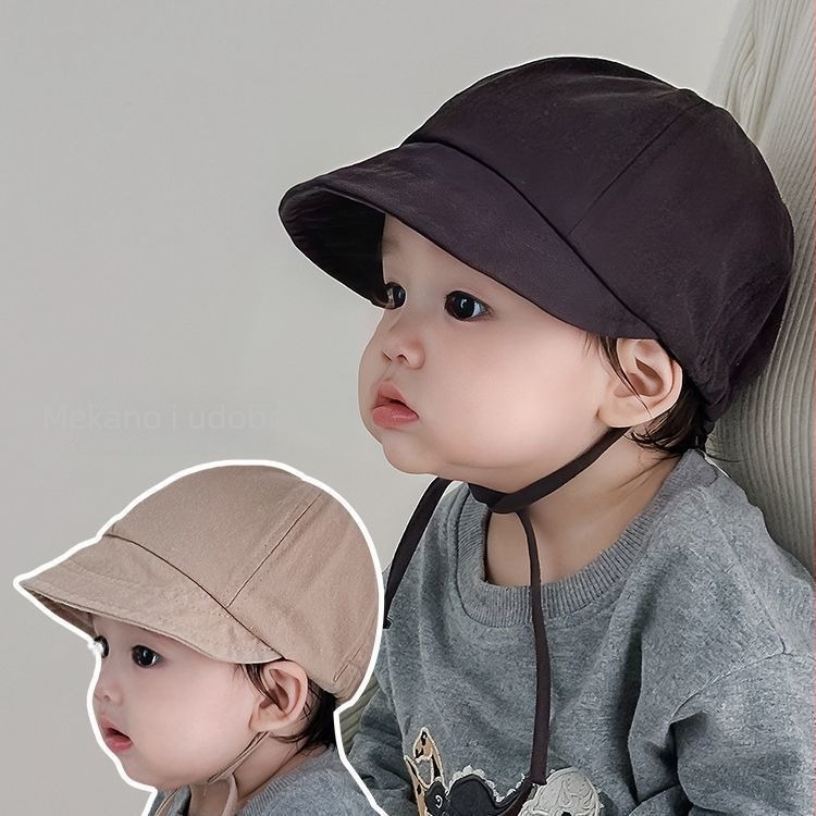 Dječja sunčana kapa s velikim obodom, unisex, ribarskog stila, za uzrast do 24 mjeseci, konopna tkanina