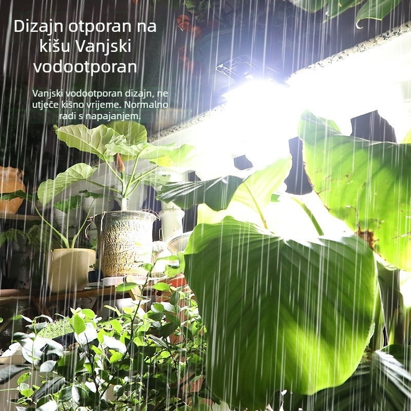 Vanjska vodootporna solarna lampa sa senzorom pokreta, pogodna za kampiranje i vrt, LED nužno osvjetljenje, zidna ili klips lampica