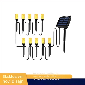 Solarne vrtne lampe za vanjsku upotrebu, dekorativni svjetlosni niz s balon-stavcima, pejzažne lampe za travnjak u tlu