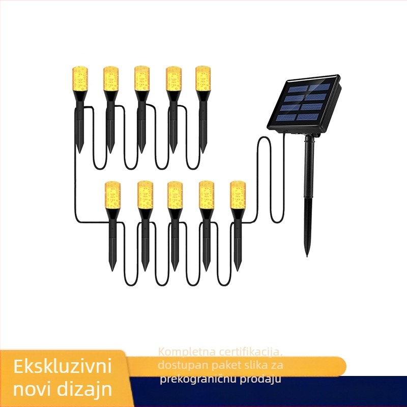 Solarne vrtne lampe za vanjsku upotrebu, dekorativni svjetlosni niz s balon-stavcima, pejzažne lampe za travnjak u tlu