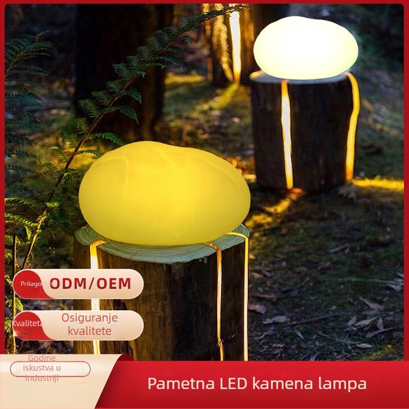 LED Simulirana Kamena Lampa za Dvorišta i Vile, Vanjska Rasvjeta Krajobraza, Vodootporna Kamena Lampa za Vrt i Travnjak