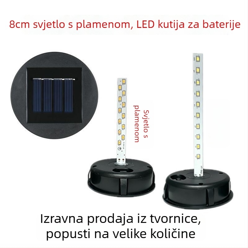 Vanjski solarni fenjer s LED izvorom svjetla, željezni fenjer s poklopcem lampe, promjer 80 cm.