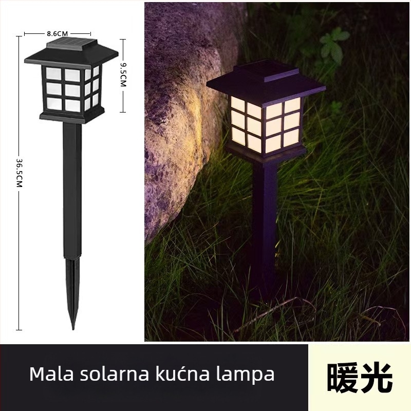 Solarne vanjske lampe za vrt i dvorište, lampe na stalku u obliku kuće, ambijentalno osvjetljenje