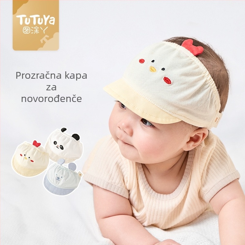 Ljetna lagana kapa za bebe 0–3 mjeseca, prozračna zaštita fontanelne regije