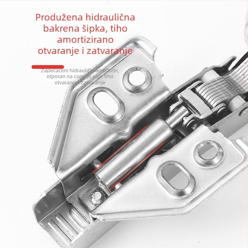 Hidraulijska šarka za ormariće i garderobu, ojačana amortizerom, tiho otvaranje