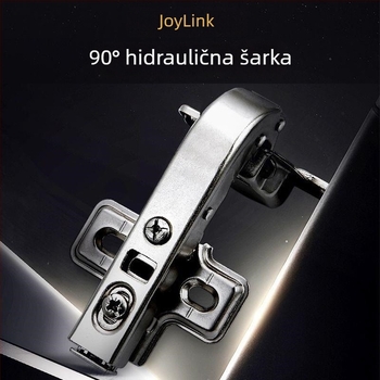 JoyLink 90° šarka za vrata ormara i garderobe s hidrauličkim amortizerom i tihim otvaranjem za vrata s pravim kutom