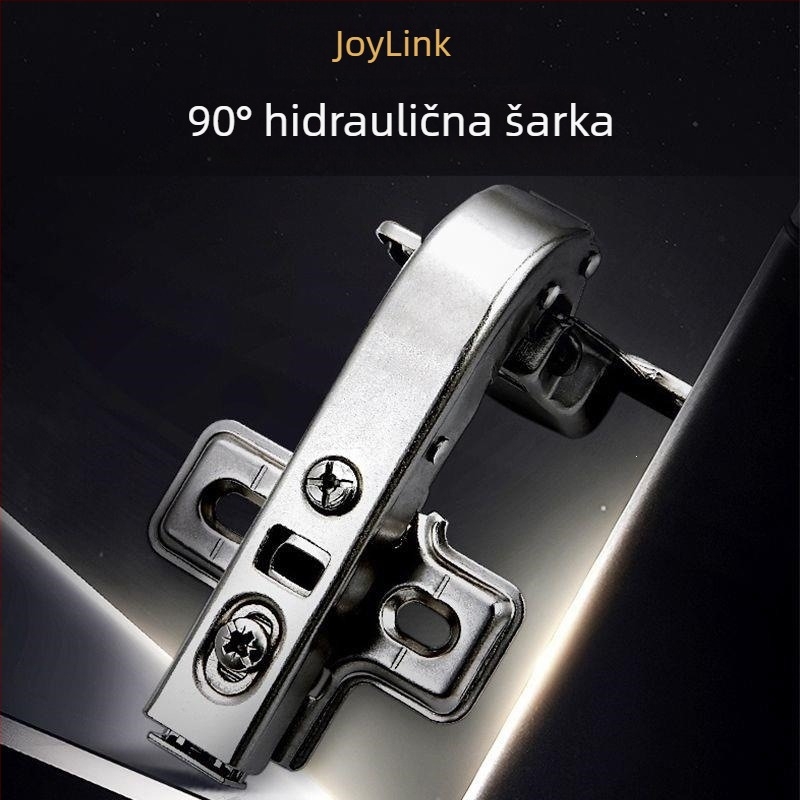 JoyLink 90° šarka za vrata ormara i garderobe s hidrauličkim amortizerom i tihim otvaranjem za vrata s pravim kutom
