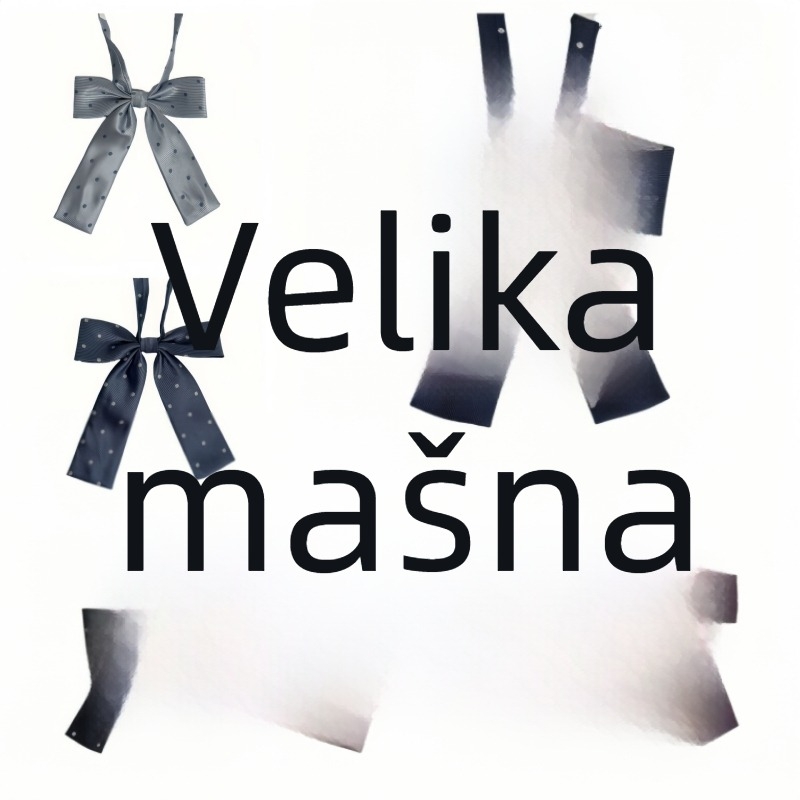 Leptir mašna s točkicama za JK uniformu – mala dugačka repić, sladak stil