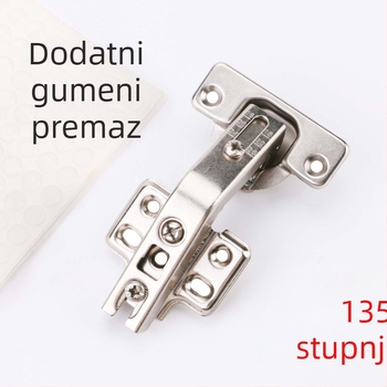 135° posebna šarka za ormarske vrata, 90° otvaranje, dvostruko otvaranje, skrivene vrata