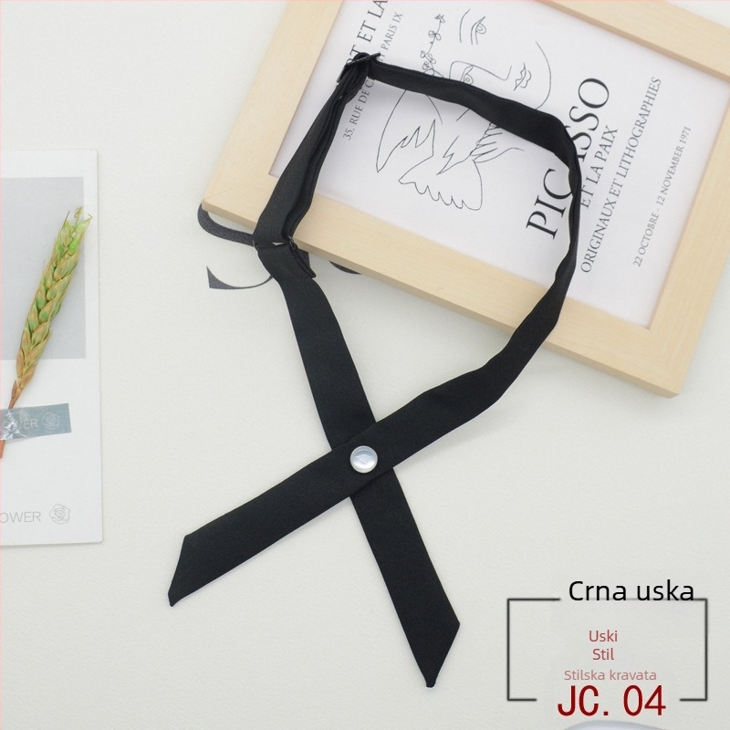 Ženska križna leptir-mašna za školsku uniformu, korejski i japanski stil, crna