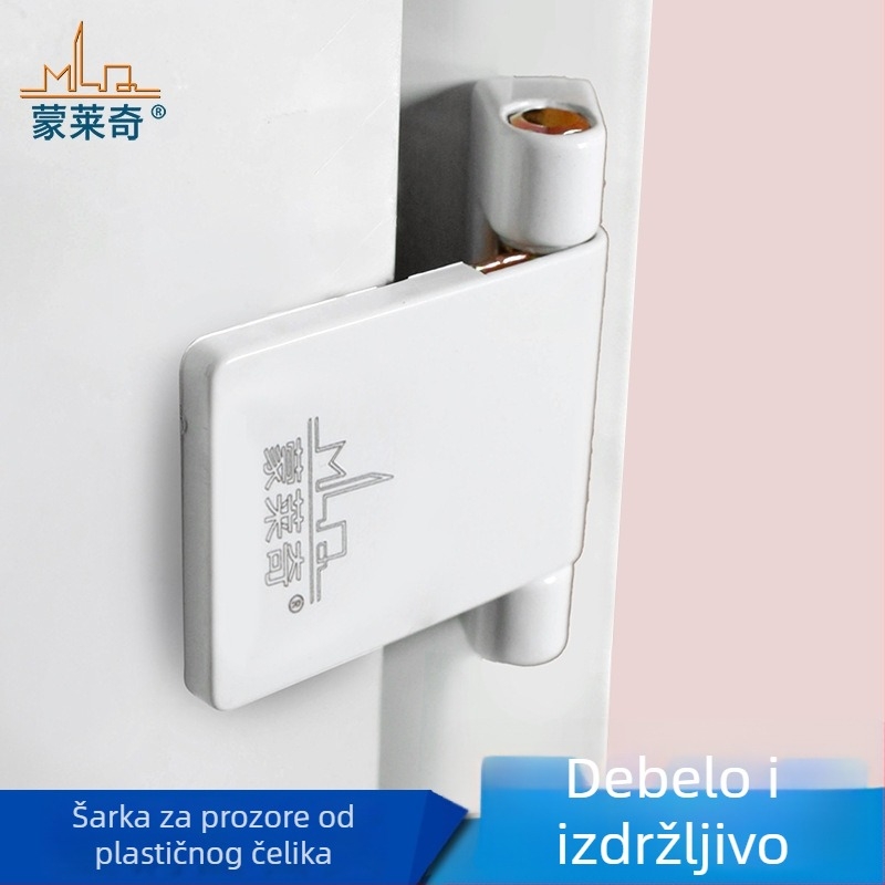 Šarka za PVC prozor od plastiko-čeličnog materijala za kasetne i klizne prozore, kromirane metalne šarke