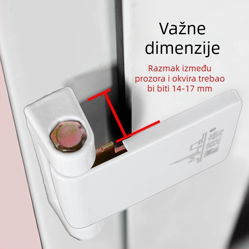 Šarka za PVC prozor od plastiko-čeličnog materijala za kasetne i klizne prozore, kromirane metalne šarke