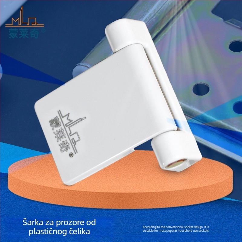 Šarka za PVC prozor od plastiko-čeličnog materijala za kasetne i klizne prozore, kromirane metalne šarke